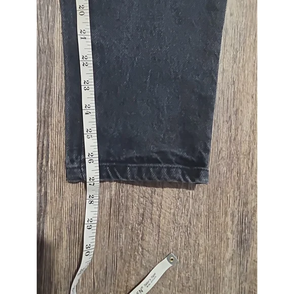 Vintage Bongo Jeans Women Size 13 Mom Jeans Black Wash Y2K Zipper Ankle - Picture 7 of 12